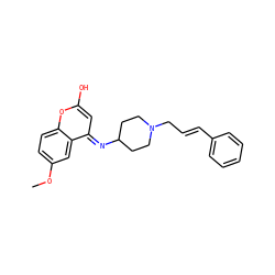 COc1ccc2oc(O)c/c(=N\C3CCN(C/C=C/c4ccccc4)CC3)c2c1 ZINC000101028333
