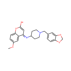 COc1ccc2oc(O)c/c(=N\C3CCN(Cc4ccc5c(c4)OCO5)CC3)c2c1 ZINC000101029653