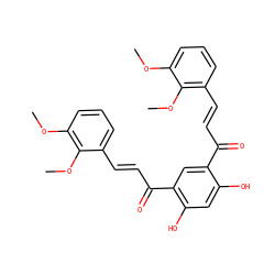 COc1cccc(/C=C/C(=O)c2cc(C(=O)/C=C/c3cccc(OC)c3OC)c(O)cc2O)c1OC ZINC000082151155
