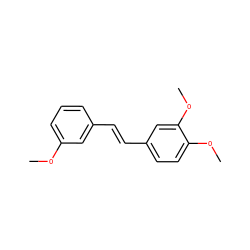 COc1cccc(/C=C/c2ccc(OC)c(OC)c2)c1 ZINC000040915416