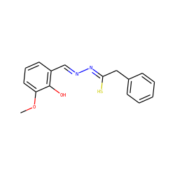 COc1cccc(/C=N/N=C(\S)Cc2ccccc2)c1O ZINC000013589615