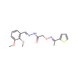 COc1cccc(/C=N/NC(=O)CO/N=C(\C)c2cccs2)c1OC ZINC000004853096