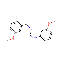COc1cccc(/C=N\C=N/c2cccc(OC)c2)c1 ZINC000102526101