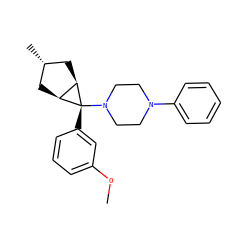 COc1cccc([C@@]2(N3CCN(c4ccccc4)CC3)[C@H]3C[C@H](C)C[C@H]32)c1 ZINC000101511248