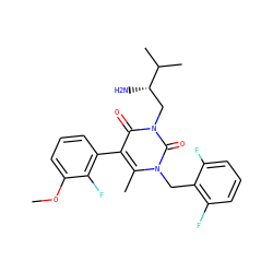 COc1cccc(-c2c(C)n(Cc3c(F)cccc3F)c(=O)n(C[C@H](N)C(C)C)c2=O)c1F ZINC000013580576