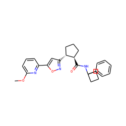 COc1cccc(-c2cc([C@@H]3CCC[C@H]3C(=O)NC3(c4ccccc4)CCC3)no2)n1 ZINC000045318200