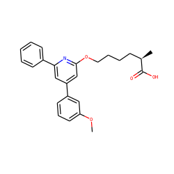 COc1cccc(-c2cc(OCCCC[C@@H](C)C(=O)O)nc(-c3ccccc3)c2)c1 ZINC000013729764
