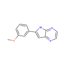 COc1cccc(-c2cc3nccnc3[nH]2)c1 ZINC000100831322