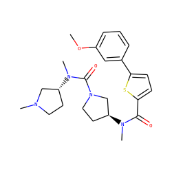 COc1cccc(-c2ccc(C(=O)N(C)[C@H]3CCN(C(=O)N(C)[C@@H]4CCN(C)C4)C3)s2)c1 ZINC000028461828