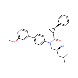 COc1cccc(-c2ccc(N(C[C@@H](N)CC(C)C)C(=O)[C@@H]3C[C@H]3c3ccccc3)cc2)c1 ZINC000299870465