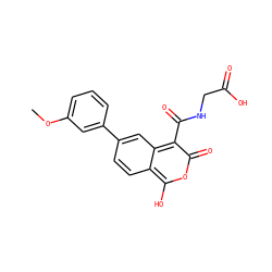 COc1cccc(-c2ccc3c(O)oc(=O)c(C(=O)NCC(=O)O)c3c2)c1 ZINC000114874615