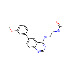 COc1cccc(-c2ccc3ncnc(NCCNC(C)=O)c3c2)c1 ZINC000004264652