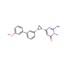 COc1cccc(-c2cccc([C@@H]3C[C@@H]3c3cc(=O)n(C)c(N)n3)c2)c1 ZINC000095557316