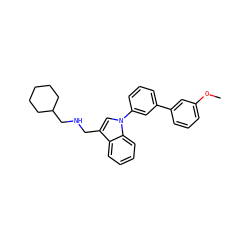 COc1cccc(-c2cccc(-n3cc(CNCC4CCCCC4)c4ccccc43)c2)c1 ZINC001772570749