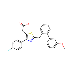COc1cccc(-c2ccccc2Cc2nc(-c3ccc(F)cc3)c(CC(=O)O)s2)c1 ZINC000045374329