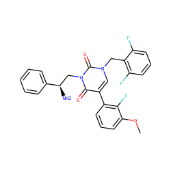COc1cccc(-c2cn(Cc3c(F)cccc3F)c(=O)n(C[C@@H](N)c3ccccc3)c2=O)c1F ZINC000028470431