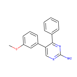 COc1cccc(-c2cnc(N)nc2-c2ccccc2)c1 ZINC001772621593