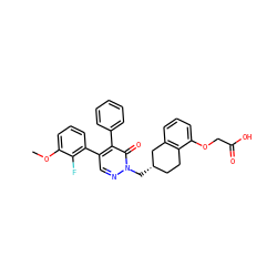 COc1cccc(-c2cnn(C[C@H]3CCc4c(cccc4OCC(=O)O)C3)c(=O)c2-c2ccccc2)c1F ZINC000299855372