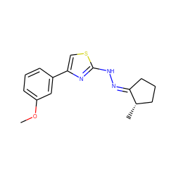 COc1cccc(-c2csc(N/N=C3\CCC[C@@H]3C)n2)c1 ZINC000058569567