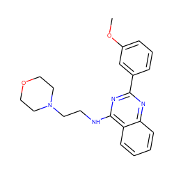 COc1cccc(-c2nc(NCCN3CCOCC3)c3ccccc3n2)c1 ZINC000033362319