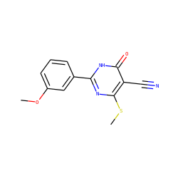 COc1cccc(-c2nc(SC)c(C#N)c(=O)[nH]2)c1 ZINC000299870029