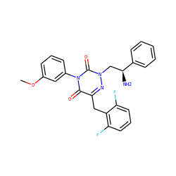 COc1cccc(-n2c(=O)c(Cc3c(F)cccc3F)nn(C[C@H](N)c3ccccc3)c2=O)c1 ZINC000040429197