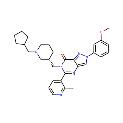 COc1cccc(-n2cc3nc(-c4cccnc4C)n(C[C@H]4CCCN(CC5CCCC5)C4)c(=O)c3n2)c1 ZINC000169331006