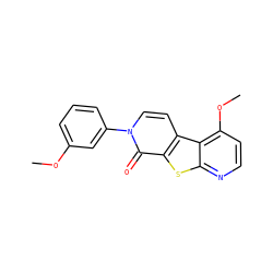 COc1cccc(-n2ccc3c(sc4nccc(OC)c43)c2=O)c1 ZINC000073258924