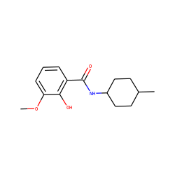 COc1cccc(C(=O)NC2CCC(C)CC2)c1O ZINC000019839256