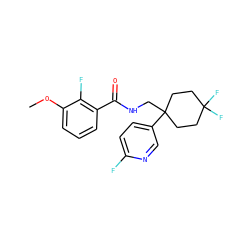 COc1cccc(C(=O)NCC2(c3ccc(F)nc3)CCC(F)(F)CC2)c1F ZINC000217360478