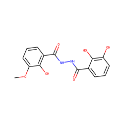 COc1cccc(C(=O)NNC(=O)c2cccc(O)c2O)c1O ZINC000028966858