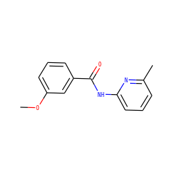 COc1cccc(C(=O)Nc2cccc(C)n2)c1 ZINC000000092708
