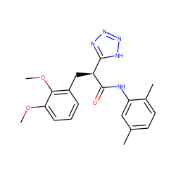 COc1cccc(C[C@H](C(=O)Nc2cc(C)ccc2C)c2nnn[nH]2)c1OC ZINC000005682081