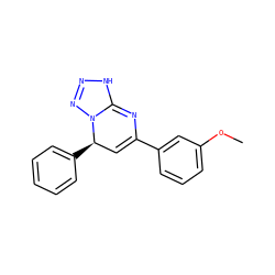 COc1cccc(C2=C[C@@H](c3ccccc3)N3N=NNC3=N2)c1 ZINC000013127727