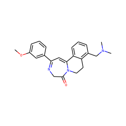 COc1cccc(C2=NCC(=O)N3CCc4c(CN(C)C)cccc4C3=C2)c1 ZINC000149020343