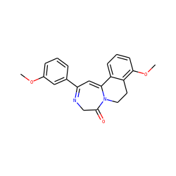 COc1cccc(C2=NCC(=O)N3CCc4c(OC)cccc4C3=C2)c1 ZINC000149245461