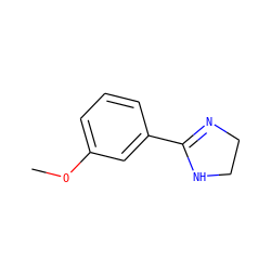 COc1cccc(C2=NCCN2)c1 ZINC000004013995