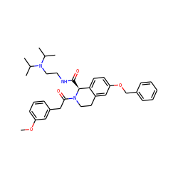 COc1cccc(CC(=O)N2CCc3cc(OCc4ccccc4)ccc3[C@@H]2C(=O)NCCN(C(C)C)C(C)C)c1 ZINC000028339009