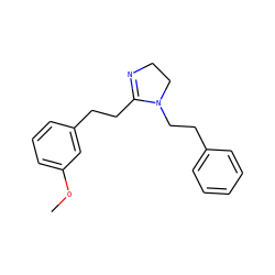COc1cccc(CCC2=NCCN2CCc2ccccc2)c1 ZINC001772598292