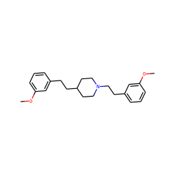 COc1cccc(CCC2CCN(CCc3cccc(OC)c3)CC2)c1 ZINC000653825285