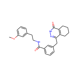 COc1cccc(CCNC(=O)c2cccc(Cc3n[nH]c(=O)c4c3CCCC4)c2)c1 ZINC000167324865