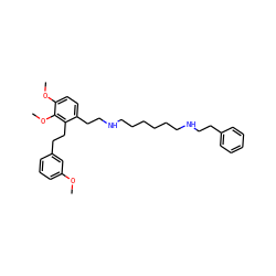COc1cccc(CCc2c(CCNCCCCCCNCCc3ccccc3)ccc(OC)c2OC)c1 ZINC000045334918