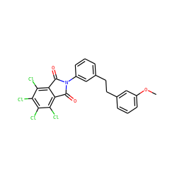 COc1cccc(CCc2cccc(N3C(=O)c4c(Cl)c(Cl)c(Cl)c(Cl)c4C3=O)c2)c1 ZINC000045288877
