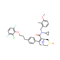 COc1cccc(CN(C(=O)C2=C(c3ccc(CCCOc4c(F)ccc(F)c4Cl)cc3)C[C@H]3C[S@@+]([O-])C[C@H]2N3)C2CC2)c1C ZINC000150551184