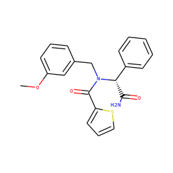 COc1cccc(CN(C(=O)c2cccs2)[C@@H](C(N)=O)c2ccccc2)c1 ZINC001772603589