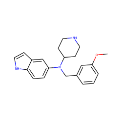 COc1cccc(CN(c2ccc3[nH]ccc3c2)C2CCNCC2)c1 ZINC000043021590