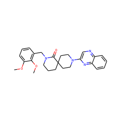 COc1cccc(CN2CCCC3(CCN(c4cnc5ccccc5n4)CC3)C2=O)c1OC ZINC000096173056