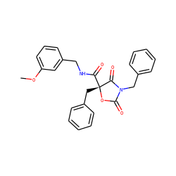 COc1cccc(CNC(=O)[C@@]2(Cc3ccccc3)OC(=O)N(Cc3ccccc3)C2=O)c1 ZINC000096273496