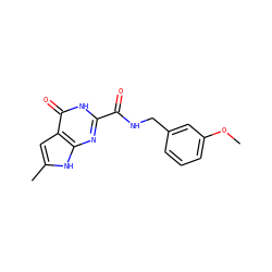 COc1cccc(CNC(=O)c2nc3[nH]c(C)cc3c(=O)[nH]2)c1 ZINC000202719453