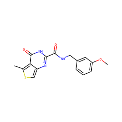 COc1cccc(CNC(=O)c2nc3csc(C)c3c(=O)[nH]2)c1 ZINC000150127382